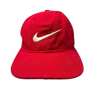 Nike Vintage Fitted Baseball Hat Cap Swoosh Logo Made in Korea 6 7/8 Wool 1980's